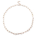 Paper Clip Necklace 24 Inches in ION Plated RG Stainless Steel 26.90 Grams - Sticky add to cart bar