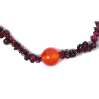 Red Agate, Orissa Rhodolite Garnet Chips Endless Necklace 36 Inches 266.80 ctw