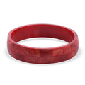 Mother of Pearl Inlay Bangle Bracelet with White Resin (8.50 in) - Sticky add to cart bar