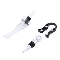 Set of 3 Black and Silver Wine Tools Set