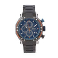 GENOA Multi-Functional Quartz Movement Watch with Navy Dial & ION Plated Black Stainless Steel Strap (49 mm) - Sticky add to cart bar