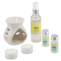 FRAGRANCE GIFT SET (Ceramic Burner, 2 Fragrance Oils, 2 Tea-Lights & 1 Room Spray) FRAGRANCE - Christmas Pine