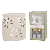 "FRAGRANCE SET (Ceramic burner, 2 Odyssey fragrance oils & 4 tea lights) "