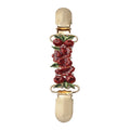 Austrian Crystal and Enameled Poppy Flower Sweater Connector in Goldtone - Sticky add to cart bar