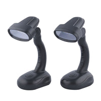 HOMESMART Set of 2 Flexible Desk LED Light Lamp - Yellow & Red (3AA Batteries Not Included)