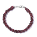 Peridot Beaded Bracelet in Platinum Over Sterling Silver (7.25 In) 40.00 ctw - Sticky add to cart bar