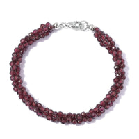 Peridot Beaded Bracelet in Platinum Over Sterling Silver (7.25 In) 40.00 ctw