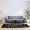 Black and White Polypropylene Mirzae Carpet (59"x39.35") - Sticky add to cart bar