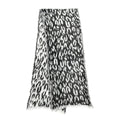 Black and White Leopard Pattern Pashmina Poncho (15.5"x86.5") - Sticky add to cart bar