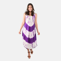 TAMSY Black Tie Dye Print Umbrella Dress - One Size Plus