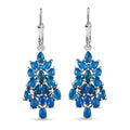 Ethiopian Welo Opal Cluster Earrings in Platinum Over Sterling Silver 4.50 ctw - Sticky add to cart bar