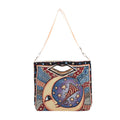 Beige Venice Theme Jacquard Pattern Crossbody Bag (15.35"x3.9"x11.4") with Detachable Shoulder Strap - Sticky add to cart bar