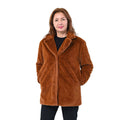 PASSAGE Black Faux Fur Solid Color Coat - L (44"x31") - Sticky add to cart bar