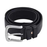2-in-1 Black Wallet Faux Leather Belt with Hidden Zipper Pocket - L (47-49 Inches)