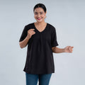 V-Neck Pleated Top - Sticky add to cart bar