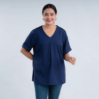 V-Neck Pleated Top