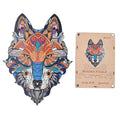 Multi Color Wolf Inspired Wooden Jigsaw Puzzle (5.79 x 8.27) - Sticky add to cart bar