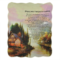 Inspirational Throw - Psalms 23 The Lord is my Shepard (50"x60")