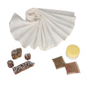 DIY Block Printing Art Kit (4 Design Wooden Block, 2 Natural Dye Color and Runner Cotton Sheet) - Sticky add to cart bar