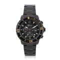 GENOA Multi-Functional Quartz Movement Watch with Black Dial & ION Plated Black Stainless Steel Strap - Sticky add to cart bar