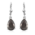 Natural Silver Sapphire Lever Back Earrings in Platinum Over Sterling Silver 7.70 ctw - Sticky add to cart bar