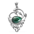 Lapis Lazuli Peacock Pendant in Platinum Over Copper with Magnet 5.75 ctw - Sticky add to cart bar