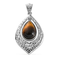 African Malachite Solitaire Pendant in Platinum Over Copper 7.40 ctw