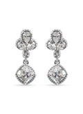 Lustro Stella Made with Finest CZ Dangle Earrings in Platinum Over Sterling Silver 5.75 ctw - Sticky add to cart bar
