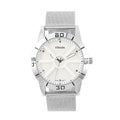 STRADA Japanese Movement Water Resistant Watch with Black Dial Stainless Steel Mesh Strap and Back - Sticky add to cart bar