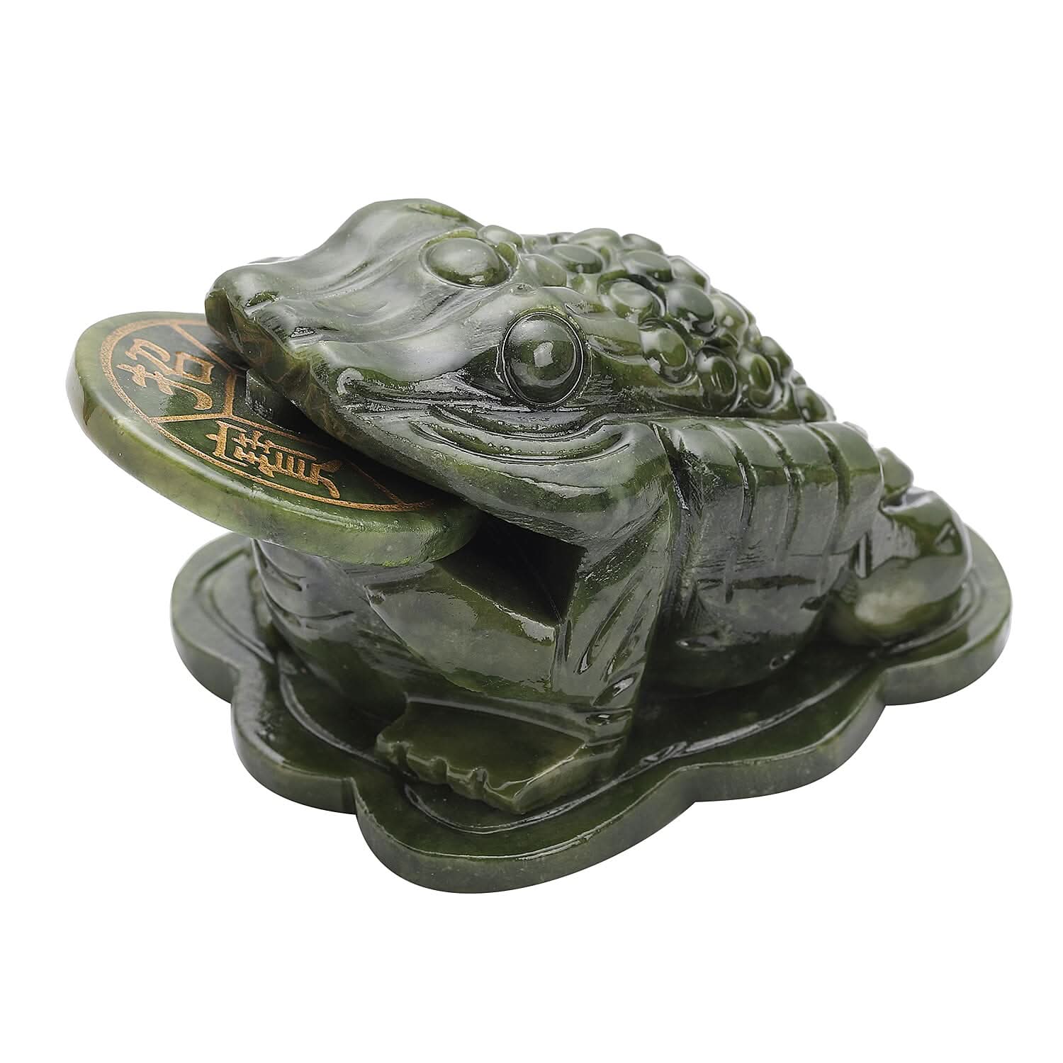 Hand Carved Feng Shui Wealth Money Toad Frog Serpentine (2853ctw)