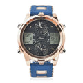 "Three movements watach,Case:steel color alloy case+black alloy ring+Multi-function button,Movement:double PC21S/Japan Movement+Electronics Movement,Brand:GENOA,Plated:IPS+IP black plating,D - Sticky add to cart bar