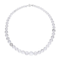 Malgache Neon Apatite Beaded Necklace 20 Inches with Magnetic Lock in Rhodium Over Sterling Silver 253.50 ctw