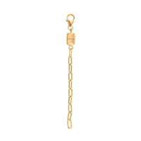 14K Yellow Gold Over Sterling Silver Paper Clip Chain with Magnet and Lobster Lock (7.25 In) 2.20 Grams