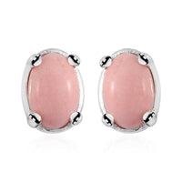 Oregon Peach Opal Stud Earrings in Sterling Silver 0.70 ctw