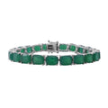 Verde Onyx Tennis Bracelet in Platinum Over Sterling Silver (7.50 In) 12.50 Grams 38.00 ctw - Sticky add to cart bar
