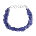 Tanzanite Chips Twisted Bracelet in Sterling Silver (7.25 In) 81.00 ctw - Sticky add to cart bar