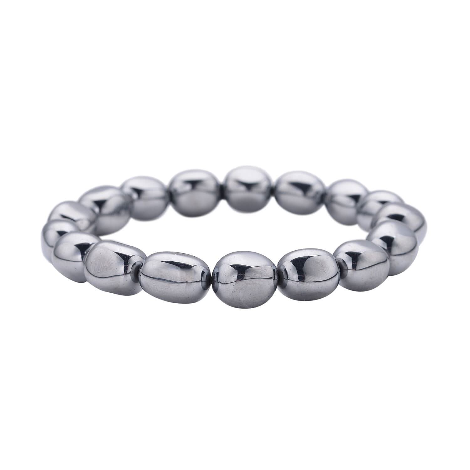 Terahertz Trapezoid Beaded Stretch Bracelet 128.50 ctw