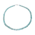 Natural Mint Green Aquamarine Beaded Necklace 18 Inches in Sterling Silver 190.00 ctw - Sticky add to cart bar