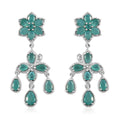 Premium Grandidierite Chandelier Earrings in Platinum Over Sterling Silver 5.00 ctw - Sticky add to cart bar
