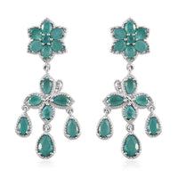Premium Grandidierite Chandelier Earrings in Platinum Over Sterling Silver 5.00 ctw