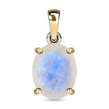 Luxoro Premium Rainbow Moonstone 2.50 ctw Solitaire Pendant in 10K Yellow Gold - Sticky add to cart bar