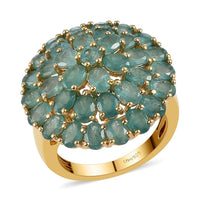 Premium Grandidierite Cluster Ring in Vermeil Yellow Gold Over Sterling Silver 6.00 ctw
