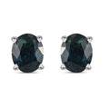Luxoro 10K White Gold AAA Indigo Sapphire Solitaire Stud Earrings 0.75 ctw - Sticky add to cart bar