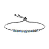 Ethiopian Welo Opal Bolo Bracelet in Stainless Steel 0.85 ctw