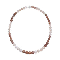 Multi Moonstone Beaded Necklace 20 Inches in Rhodium Over Sterling Silver 260.00 ctw
