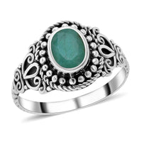 BALI LEGACY Socoto Emerald Ring in Sterling Silver (Size 10.0) 1.75 ctw