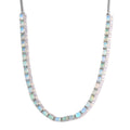 Premium Ethiopian Welo Opal Necklace 18 Inches in Platinum Over Sterling Silver 10.10 ctw - Sticky add to cart bar