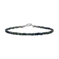 Parti Sapphire Beaded Bracelet in Sterling Silver (7.25 In) 20.00 ctw