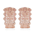 Uncut Natural Pink Diamond J Hoop Earrings in Vermeil Rose Gold Over Sterling Silver 0.25 ctw - Sticky add to cart bar