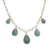 Green Aventurine in Goldtone